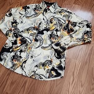 Patron cito‎ red label Lg Paisley Print long sleeve shirt button up